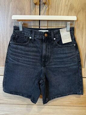 Madewell Black High-Rise Jean Shorts